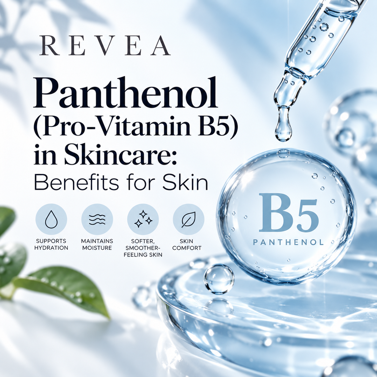 Panthenol Pro-Vitamin B5 in skincare benefits for hydration, moisture and skin comfort | REVEA Australia