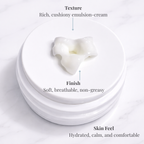 REVEA CALM Barrier Support Cream rich emulsion texture, hydrating ceramide moisturiser for sensitive dry skin Australia