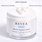 REVEA CALM Barrier Support Cream airless pump jar 50ml ceramide moisturiser for sensitive dry skin Australia
