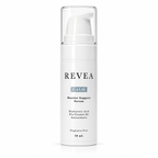 A 30 mL white pump bottle of REVEA Calm Barrier Support Serum with a clear cap, shown on a clean white background.